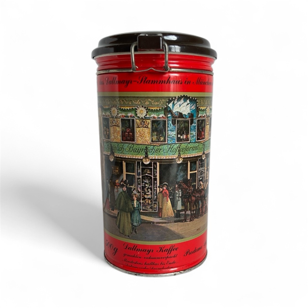 Vintage Dallmayr Coffee Promotional Tin Canister with Latch 1992 - Picture 3 of 16